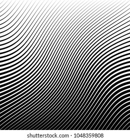 Borde diagonal retorcido abstracto en segundo plano. Tejido de líneas onduladas curvado, textura de líneas onduladas
