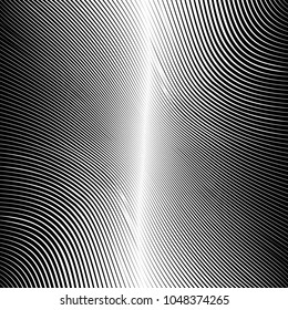 Abstract warped Diagonal Striped Background . Vector curved twisted slanting, waved lines texture