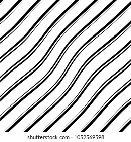 Abstract warped Diagonal Striped Background . Vector curved twisted slanting, waved lines texture
