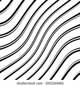 Abstract warped Diagonal Striped Background . Vector curved twisted slanting, waved lines texture