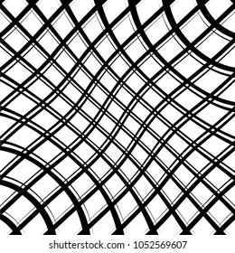 Abstract warped Diagonal Striped Background . Vector curved twisted slanting, waved lines texture