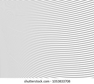 Abstract warped Diagonal Striped Background. Vector curved twisted slanting, waved lines texture. Brand new style for your business design.