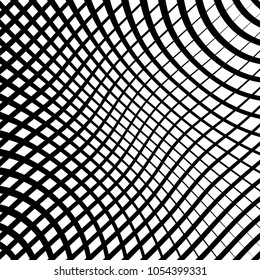 Abstract warped Diagonal Striped Background . Vector curved twisted slanting, waved lines texture