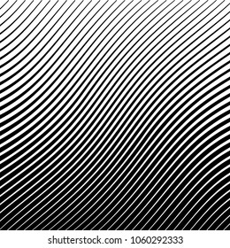 Abstract warped Diagonal Striped Background . Vector curved twisted slanting, waved lines texture
