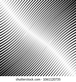 Abstract warped Diagonal Striped Background . Vector curved twisted slanting, waved lines texture