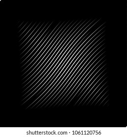 Abstract warped Diagonal Striped Background . Vector curved twisted slanting, waved lines texture