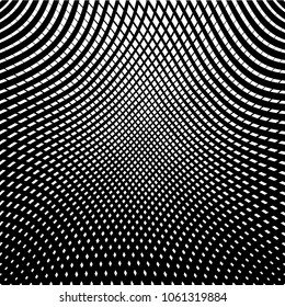 Abstract warped Diagonal Striped Background . Vector curved twisted slanting, waved lines texture