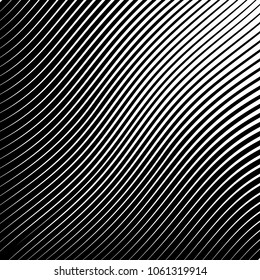 Abstract warped Diagonal Striped Background . Vector curved twisted slanting, waved lines texture