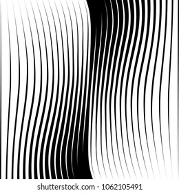 Abstract warped Diagonal Striped Background . Vector curved twisted slanting, waved lines texture