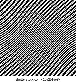 Abstract warped Diagonal Striped Background . Vector curved twisted slanting, waved lines texture