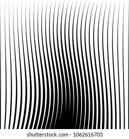 Abstract warped Diagonal Striped Background . Vector curved twisted slanting, waved lines texture