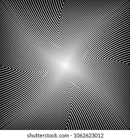 Abstract warped Diagonal Striped Background . Vector curved twisted slanting, waved lines texture
