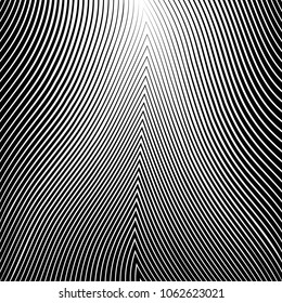 Abstract warped Diagonal Striped Background . Vector curved twisted slanting, waved lines texture
