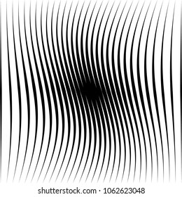 Abstract warped Diagonal Striped Background . Vector curved twisted slanting, waved lines texture
