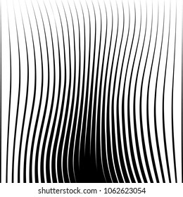Abstract warped Diagonal Striped Background . Vector curved twisted slanting, waved lines texture
