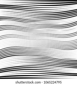 Abstract warped Diagonal Striped Background . Vector curved twisted slanting, waved lines texture