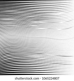 Abstract warped Diagonal Striped Background . Vector curved twisted slanting, waved lines texture