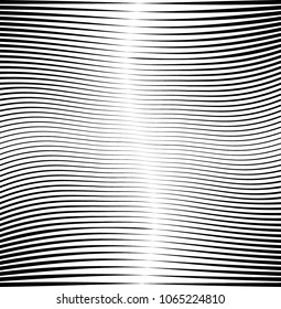 Abstract warped Diagonal Striped Background . Vector curved twisted slanting, waved lines texture