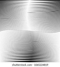 Abstract warped Diagonal Striped Background . Vector curved twisted slanting, waved lines texture