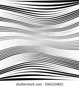 Abstract warped Diagonal Striped Background . Vector curved twisted slanting, waved lines texture