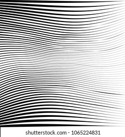 Abstract warped Diagonal Striped Background . Vector curved twisted slanting, waved lines texture