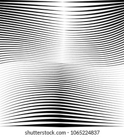 Abstract warped Diagonal Striped Background . Vector curved twisted slanting, waved lines texture