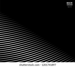 Abstract warped Diagonal Striped Background. Vector curved twisted slanting, waved lines texture. Brand new style for your business design.