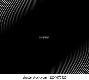 Abstract warped Diagonal Striped Background. Vector curved twisted slanting, waved lines texture. Brand new style for your business design.