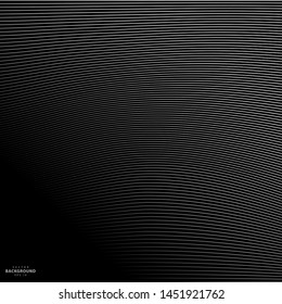 Abstract warped Diagonal Striped Background. Vector curved twisted slanting, waved lines texture. Brand new style for your business design.