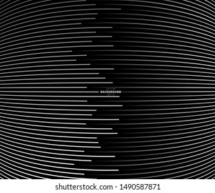 Abstract warped Diagonal Striped Background. Vector curved twisted slanting, waved lines texture. Brand new style for your business design.