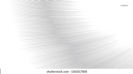 Abstract warped Diagonal Striped Background. Vector curved twisted slanting, waved lines texture. Brand new style for your business design.
