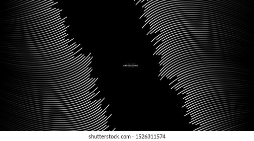 Abstract warped Diagonal Striped Background. Vector curved twisted slanting, waved lines texture. Brand new style for your business design.