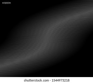 Abstract warped Diagonal Striped Background. Vector curved twisted slanting template for your ideas, monochromatic lines texture, waved lines texture. Brand new style for your business design.