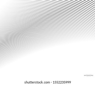 Abstract warped Diagonal Striped Background. Vector curved twisted slanting, waved lines texture. Brand new style for your business design.