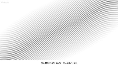 Abstract warped Diagonal Striped Background. Vector curved twisted slanting, waved lines texture. Brand new style for your business design.