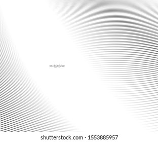 Abstract warped Diagonal Striped Background. Vector curved twisted slanting, waved lines texture. Brand new style for your business design.