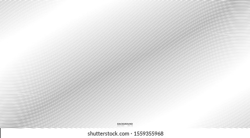 Abstract warped Diagonal Striped Background. Vector curved twisted slanting, waved lines texture. Brand new style for your business design.