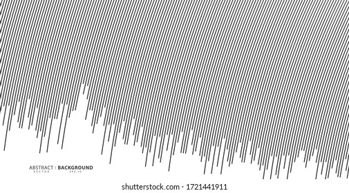 Abstract warped Diagonal Striped Background. Vector curved twisted slanting, waved lines texture. Brand new style for your business design.