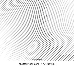 Abstract warped Diagonal Striped Background. Vector curved twisted slanting, waved lines texture. Brand new style for your business design.