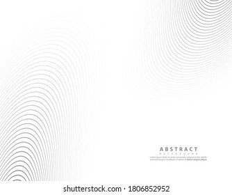 Abstract warped Diagonal Striped Background. Vector curved twisted slanting, waved lines texture. Circle halftone background. Circle for sound wave. vector illustration