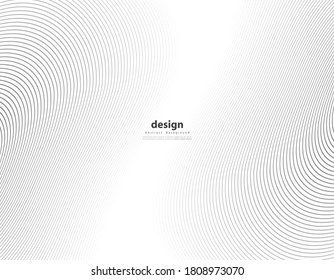 Abstract warped Diagonal Striped Background. Vector curved twisted slanting, waved lines texture. Circle halftone background. Circle for sound wave. vector illustration