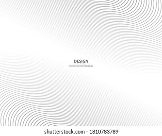 Abstract warped Diagonal Striped Background. Vector curved twisted slanting, waved lines texture. Circle halftone background. Circle for sound wave. vector illustration