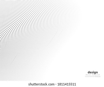 Resumen deformado fondo diagonal rayado. Sentido de inclinación curvada de vectores, textura de líneas onduladas. Fondo del semitono circular. Círculo para la onda de sonido. ilustración vectorial