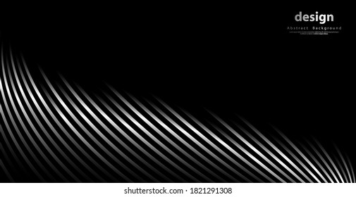 Abstract warped Diagonal Striped Background. Vector curved twisted slanting, waved lines texture. Brand new style for your business design.