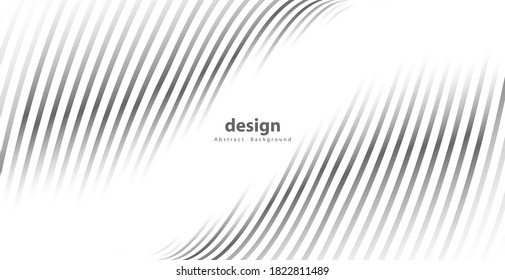 Abstract warped Diagonal Striped Background. Vector curved twisted slanting, waved lines texture. Brand new style for your business design.