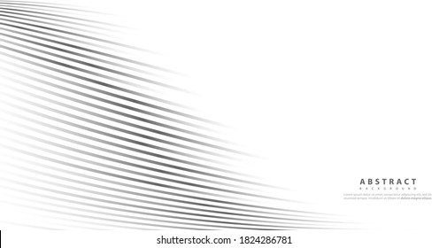 Abstract warped Diagonal Striped Background. Vector curved twisted slanting, waved lines texture. Brand new style for your business design.