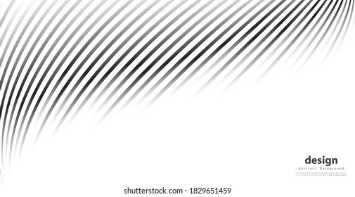 Abstract warped Diagonal Striped Background. Vector curved twisted slanting, waved lines texture. Brand new style for your business design.