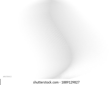 Abstract warped Diagonal Striped Background. Vector curved twisted slanting, waved lines pattern. Brand new style for your business design