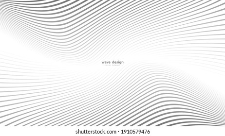 Abstract warped Diagonal Striped Background. Vector curved twisted slanting, waved lines pattern. Brand new style for your business design