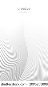Abstract warped Diagonal Striped Background. Vector curved pattern. Brand new style for your business design